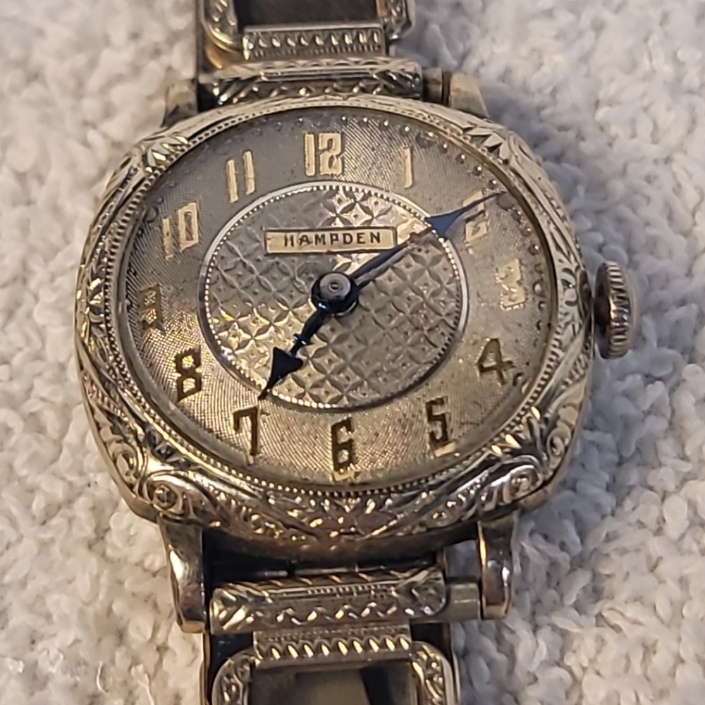 Vintage 1920s Hampden 'The Mary Jane' 14K GF Case 12k Gold Filled Bracelet
